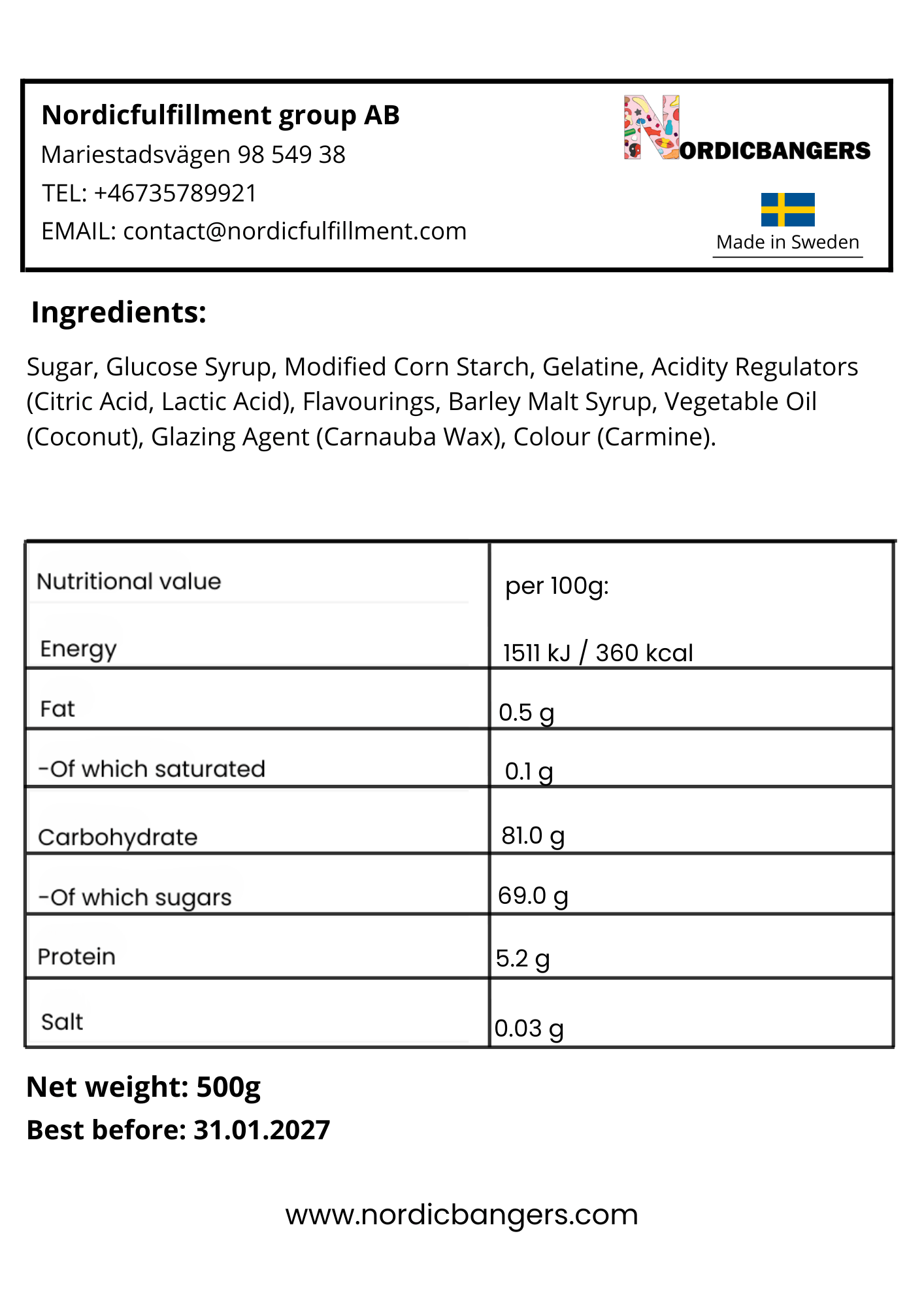 Swedish Candy - FERRARI COLA - Nordicbangers