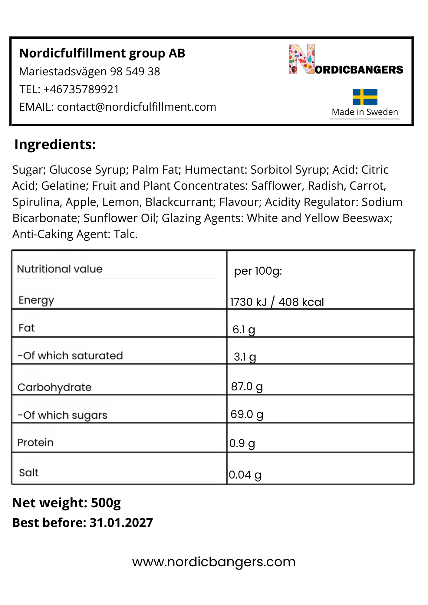 Swedish Candy - Sour Chestnuts - Nordicbangers